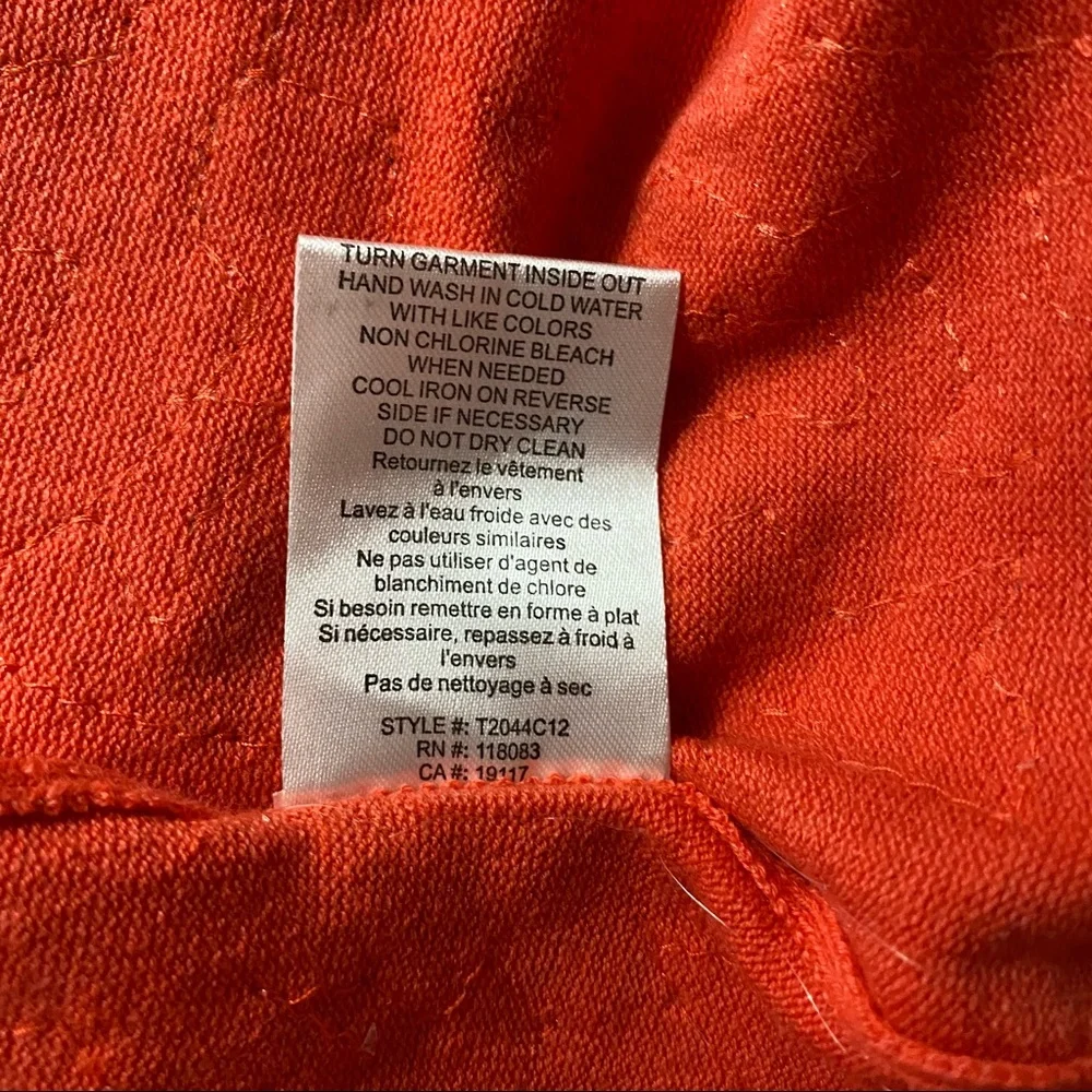 MINNIE ROSE TOP TANK SLEEVELESS ORANGE SEQUINS Size M
